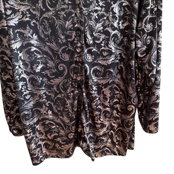VTG Joanna Womens Black And Silver Button Up Long Sleeve Shirt Large - Picture 8 of 13